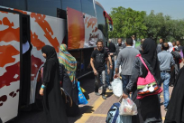  بالصور: انطلاق الفوج الثاني من معتمري اللد والرملة إلى الديار الحجازية